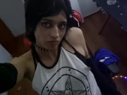 Preview 4 of Goth Trans woman anal