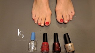 Candy Cane Toe Painting for Christmas!