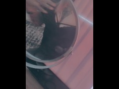 Goth Mirror Titty Tease