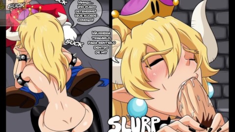 Mario baise avec la blonde aux gros seins de Bowsette ep.1