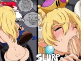 Mario fucks with Bowsette's busty blonde ep.1