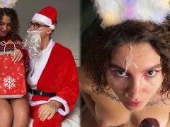 The Best Gift For The New Year Is Sex With Santa Claus And Magic Facial
