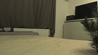 Kitchen blowjob and anal fuck at home, anal slut fucked hard, cum in ass