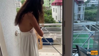 A student fucked a busty apartment owner and her stepdaughter