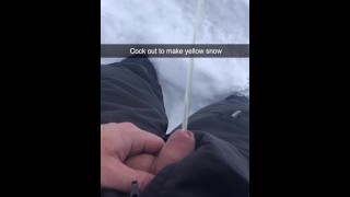 Bite dehors pour faire du Snow jaune