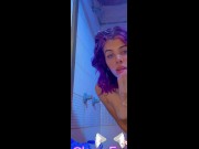 Preview 3 of HOT slut in the SHOWER who TOUCHES herself so you CUM FAST in the bathroom.😱