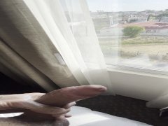 MY GIRL LEFT ME ALONE SO I JERKOFF BY THE WINDOW