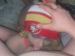 Blue eye sexdoll gives tweaker bj