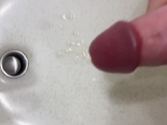 Cumming in the sink