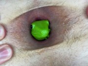 Preview 5 of Green slipping into my hole handsfree