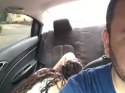 Preview 6 of fucking horny college couple on a public uber trip