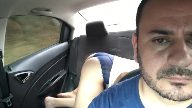 fucking horny college couple on a public uber trip