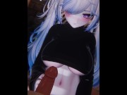 Preview 1 of [VRChat ERP] Booth babe rides you and gets her tight pussy filled with cum