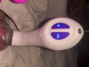 Preview 5 of Squirting and overflowing into my pussy pump - huge pussy!