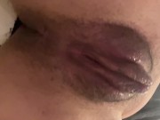 Preview 2 of Dripping wet pumped pussy - squirt - close up