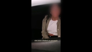 Italian Woman Without Money Pays UBER With A Blowjob Dialogues In Italian