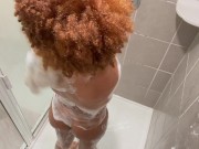 Preview 3 of Ebony Slut Washes Her Small Soft Body While You Watch