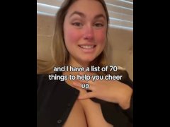 Big Tits Babe suggests things to cheer you up