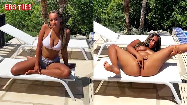 Ersties - 18-jährige Badenixe Naomi macht es sich im Pool