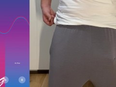 Huge hands free cumshot, prostate orgasm with anal vibrator