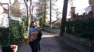 PUBLIC BLOWJOB CUMSHOT ON THE STREET HORNY FRIENDS Can't WAIT TO GET HOME