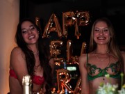 Preview 1 of Lesbian Girls New Year's Party - Tiffany Tatum and Amirah Adara