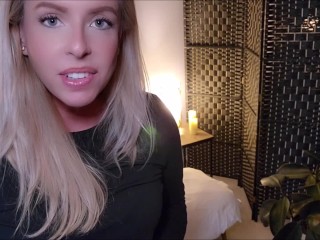 POV Blonde Massagetherapeut Scheten Op Je Tijdens Je Massage Sessie Teaser Trailer Preview