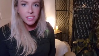 POV Blonde massagetherapeut scheten op je tijdens je massage sessie Teaser Trailer Preview