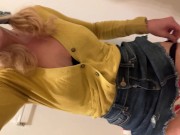 Preview 2 of Cute Blonde domme girl pees for you to lick up femdom piss kink