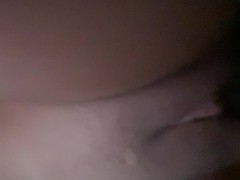 POV: side view; pawg wife takes husbands cream pie (New year)