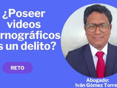 # 01 ¿Es delito si tengo en casa un video pornográfico?