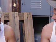 Preview 2 of TRAILERTRASHBOYS Twinks Jack Waters And Asher Day Bareback