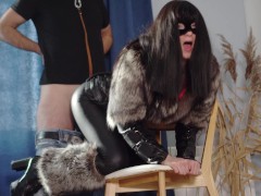 Soft femdom! Extremely sexy kitty plays with her sex slave (TRAILER))