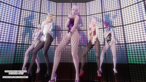 [MMD] EXID - Up & Down Ahri Akali Kaisa Evelynn Seraphine Hot Kpop Dance League Of Legends Hentai