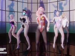[MMD] EXID - Up & Down Ahri Akali Kaisa Evelynn Seraphine Hot Kpop Dance League Of Legends Hentai