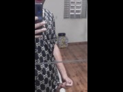 Preview 5 of Jerking off in front of the mirror until you cum in a nice stream