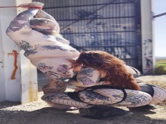 Hot BBW Ties Up Man and Sucks His Cock (clip)