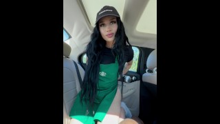Starbucks meisje wordt geneukt