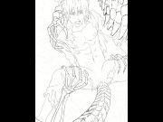 Preview 5 of Drawing dragon smut with my OC (Timelapse)