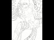 Preview 6 of Drawing dragon smut with my OC (Timelapse)