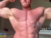 Preview 4 of Hung Muscle Hunk Flexes and Jerks