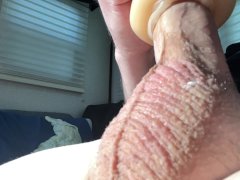 Pulsing Cumshot Into His Pocket Pussy 😮🤤