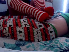 3rd day of XXXmas Naughty Footplay and Footjob with Stockings.mp4