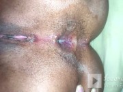 Penetrating this brunette's anus can create an addiction