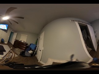 VR Solo Bi Oiled College Guy Riding Fat Dildo until Massive Cumshot
