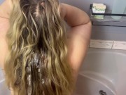 Preview 5 of BBW Slut Wants Hair Washed w/ Piss