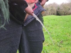 Pissing in a sacredd henge (stones long gone)