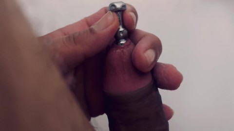 8mm urethral sounding masturbation