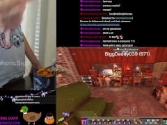Gamer Tgirl cums onto sweet potato chips and eats them (no face) 🤤🤤❤️❤️