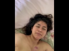 Massive cum on my slut face